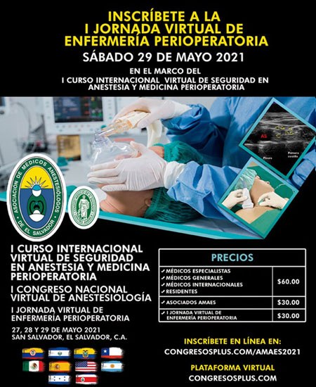 I Jornada Virtual de Enfermería Perioperatoria
